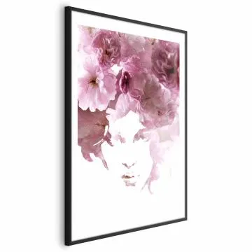 Plakat Kwieciste spojrzenie 29,7x42 cm z ramą czarną z marginesem