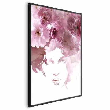 Plakat Kwieciste spojrzenie 60x90 cm z ramą czarną bez marginesu