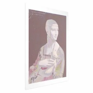 Plakat Pastelowa dama 40x60 cm bez ramy z marginesem