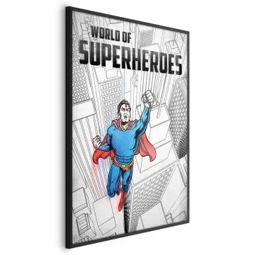 Plakat Superheroes 60x90 cm z ramą czarną bez marginesu