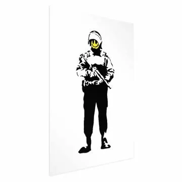 Plakat Uśmiechnięty policjant 29,7x42 cm bez ramy bez marginesu