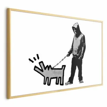 Plakat Dog Art 42x29,7 cm z ramą złotą bez marginesu