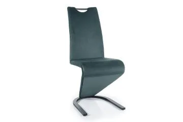 Krzesło tapicerowane H-090 VELVET zielone