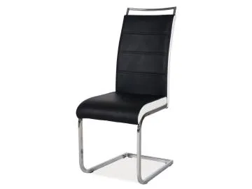 Krzesło H-441 czarne/białe ekoskóra