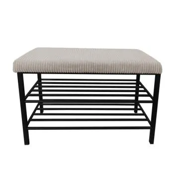 Stojak na buty z siedziskiem GAJA POSO-2 czarny/cappuccino