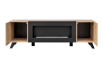 Stolik RTV LIAM 160 hickory jackson z biokominkiem