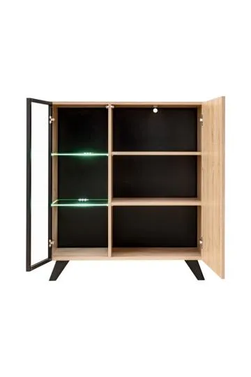 Witryna niska LIAM LED hickory jaskson