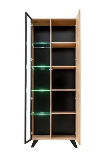 Witryna wysoka LIAM LED hickory jackson