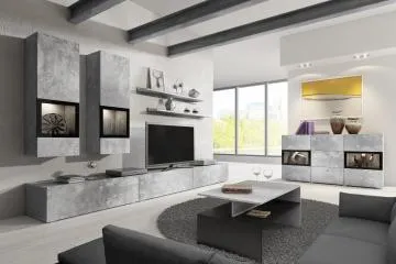 Meblościanka BAROS jasny beton