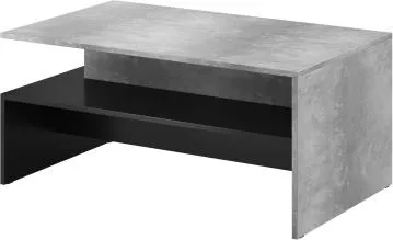 Stolik kawowy BAROS 100x60 jasny beton/czarny