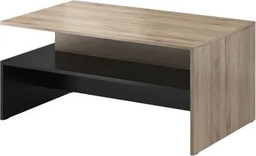 Stolik kawowy BAROS 100x60 dąb san remo jasny/czarny