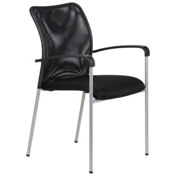 Krzesło biurowe HN-7501 czarne/aluminium