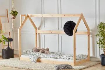 Łóżko DOMEK 90x200 sosna