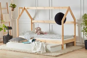 Łóżko DOMEK 90x200 sosna