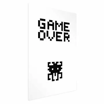 Plakat Game over 21x30 cm bez ramy bez marginesu