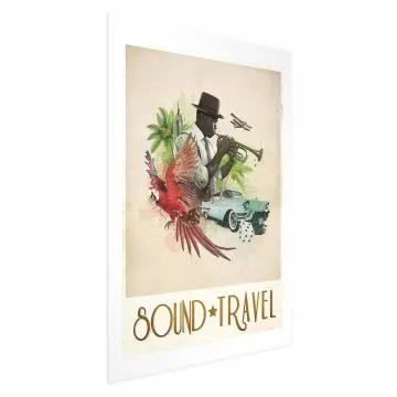 Plakat Sound Travel 60x90 cm bez ramy z marginesem