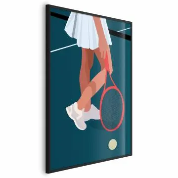 Plakat Tenisistka 40x60 cm z ramą czarną bez marginesu
