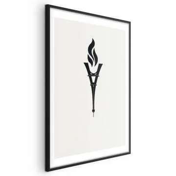 Plakat Znicz olimpijski 60x90 cm z ramą czarną z marginesem