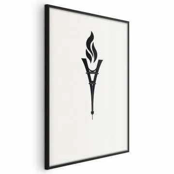 Plakat Znicz olimpijski 60x90 cm z ramą czarną bez marginesu