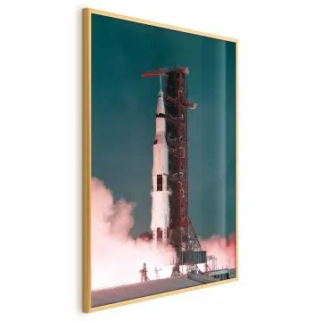 Plakat Wielki start 21x30 cm z ramą złotą bez marginesu