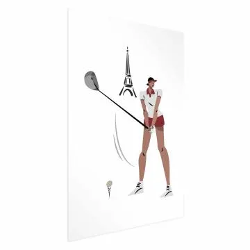 Plakat Francuska golfistka 60x90 cm bez ramy z marginesem