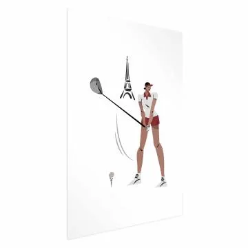 Plakat Francuska golfistka 60x90 cm bez ramy bez marginesu