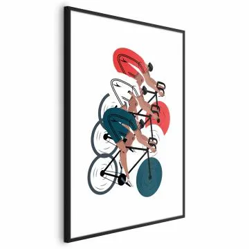 Plakat Wyścig kolarski 29,7x42 cm z ramą czarną bez marginesu
