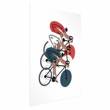 Plakat Wyścig kolarski 21x30 cm bez ramy z marginesem