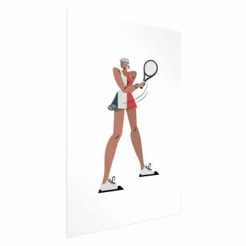 Plakat Tenisistka z rakietą 40x60 cm bez ramy z marginesem