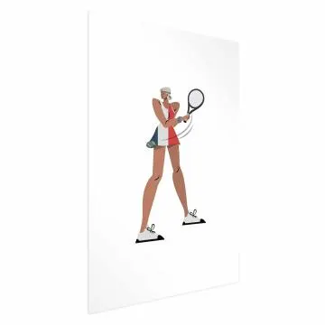 Plakat Tenisistka z rakietą 60x90 cm bez ramy bez marginesu