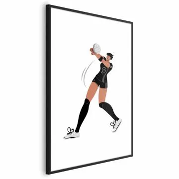 Plakat Siatkarka 60x90 cm z ramą czarną bez marginesu