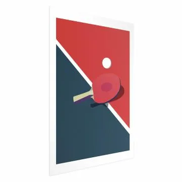 Plakat Tenis stołowy 60x90 cm bez ramy bez marginesu