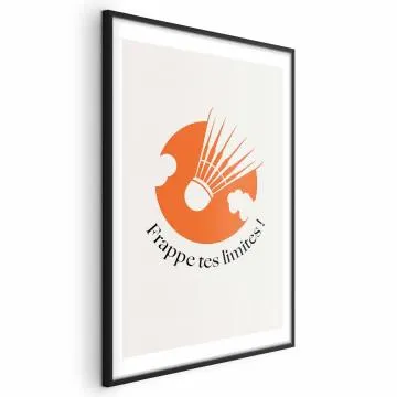 Plakat Lotka na tle pomarańczu 21x30 cm z ramą czarną z marginesem