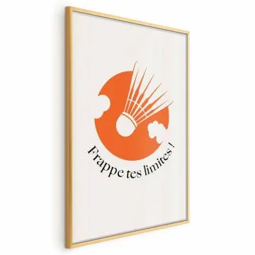 Plakat Lotka na tle pomarańczu 60x90 cm z ramą złotą bez marginesu