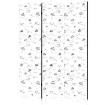 Parawan akustyczny Dla dzieci 135x172 cm 3-częściowy czarny