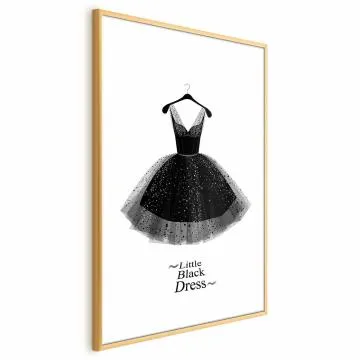 Plakat Mała sukienka 60x90 cm z ramą złotą z marginesem