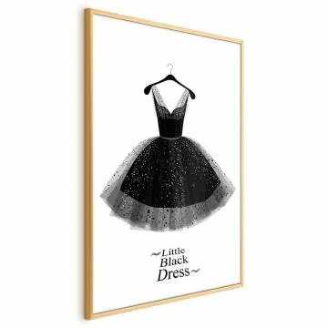 Plakat Mała sukienka 40x60 cm z ramą złotą bez marginesu