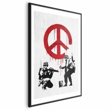 Plakat Wojna i pokój 40x60 cm z ramą czarną z marginesem