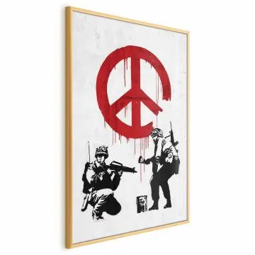 Plakat Wojna i pokój 29,7x42 cm z ramą złotą bez marginesu