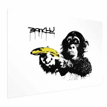 Plakat Banksy: Małpa 30x21 cm bez ramy z marginesem