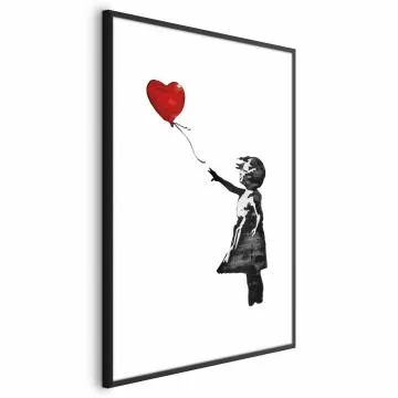 Plakat Banksy: Dziewczynka 29,7x42 cm z ramą czarną z marginesem