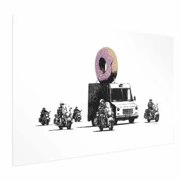 Plakat Pączkowa policja 30x21 cm bez ramy z marginesem