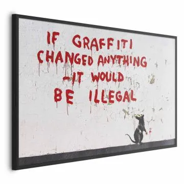 Plakat Cytat graffiti 60x40 cm z ramą czarną bez marginesu