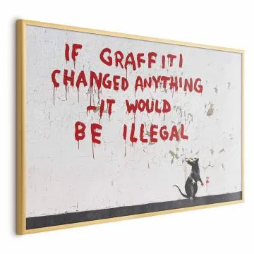 Plakat Cytat graffiti 30x21 cm z ramą złotą bez marginesu