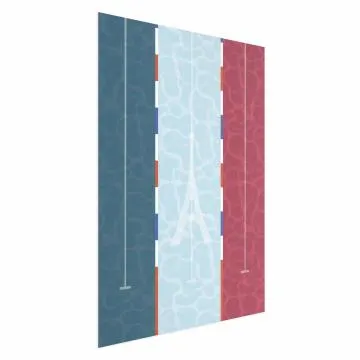 Plakat Francuski basen 40x60 cm bez ramy z marginesem