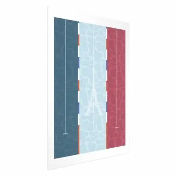 Plakat Francuski basen 60x90 cm bez ramy bez marginesu
