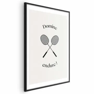 Plakat Rakiety do badmintona 29,7x42 cm z ramą czarną z marginesem