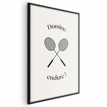 Plakat Rakiety do badmintona 40x60 cm z ramą czarną bez marginesu