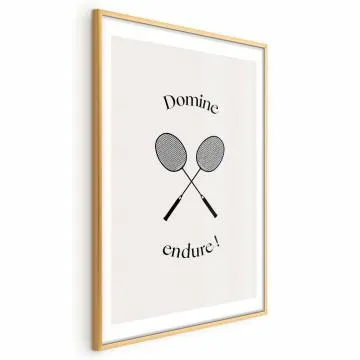 Plakat Rakiety do badmintona 60x90 cm z ramą złotą z marginesem