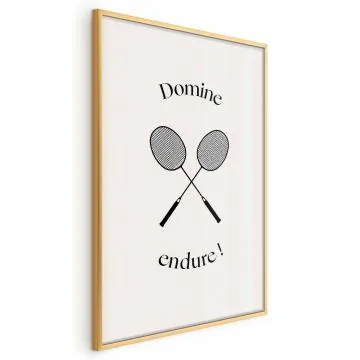 Plakat Rakiety do badmintona 60x90 cm z ramą złotą bez marginesu
